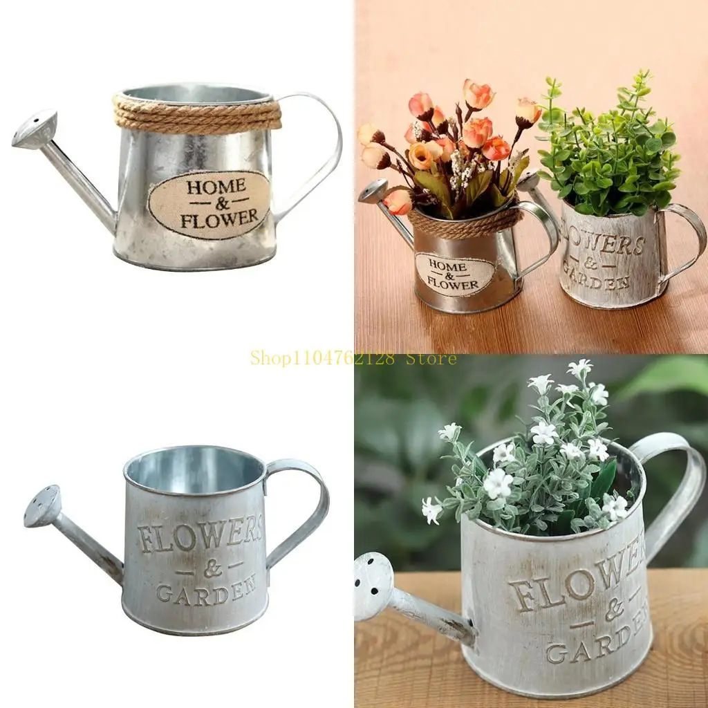 Plant Pots Metal Planters for Indoor Plants Vintage Flower Bucket Outdoor Rustic Farmhouse Herbs Vase best sale