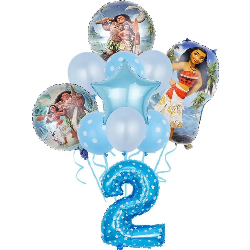 Disney Moana Balloons Set Kids Girls Birthday Party Decorations Baby Shower Maui Inflatable Helium Globos Supplies