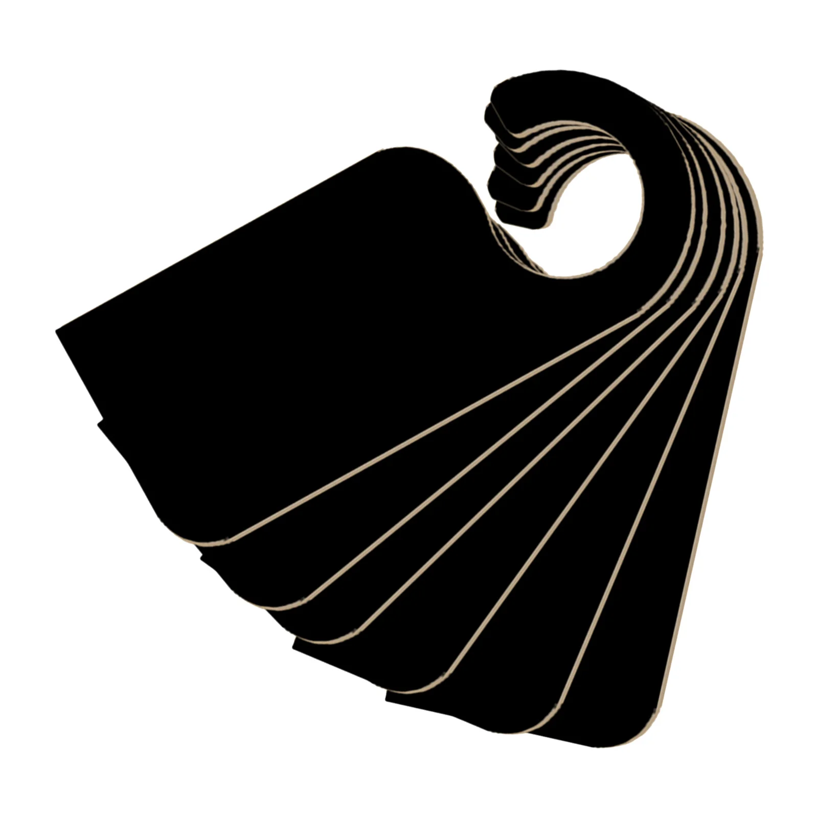 

6Pcs Small Oval Chalkboard Door Hangers Reusable Wood Blackboard Tags for Kids Room Closet Cabinet Silent Signal and Reminder