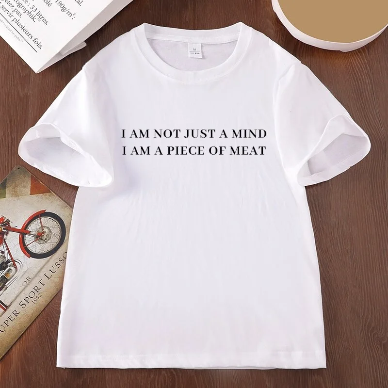 I Am Not Just A Mind Funny T Shirt Y2K Tee Trendy Graphic Tees Casual Round Neck Printed Cotton Short Sleeve T-shirts Unisex