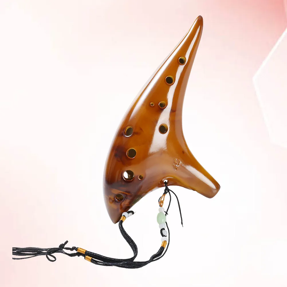 12 Holes Alto C Key Ceramic Ocarina Music Instrument Easy to Play Portable for Beginners Professionals Gift 12 Hole Ocarina