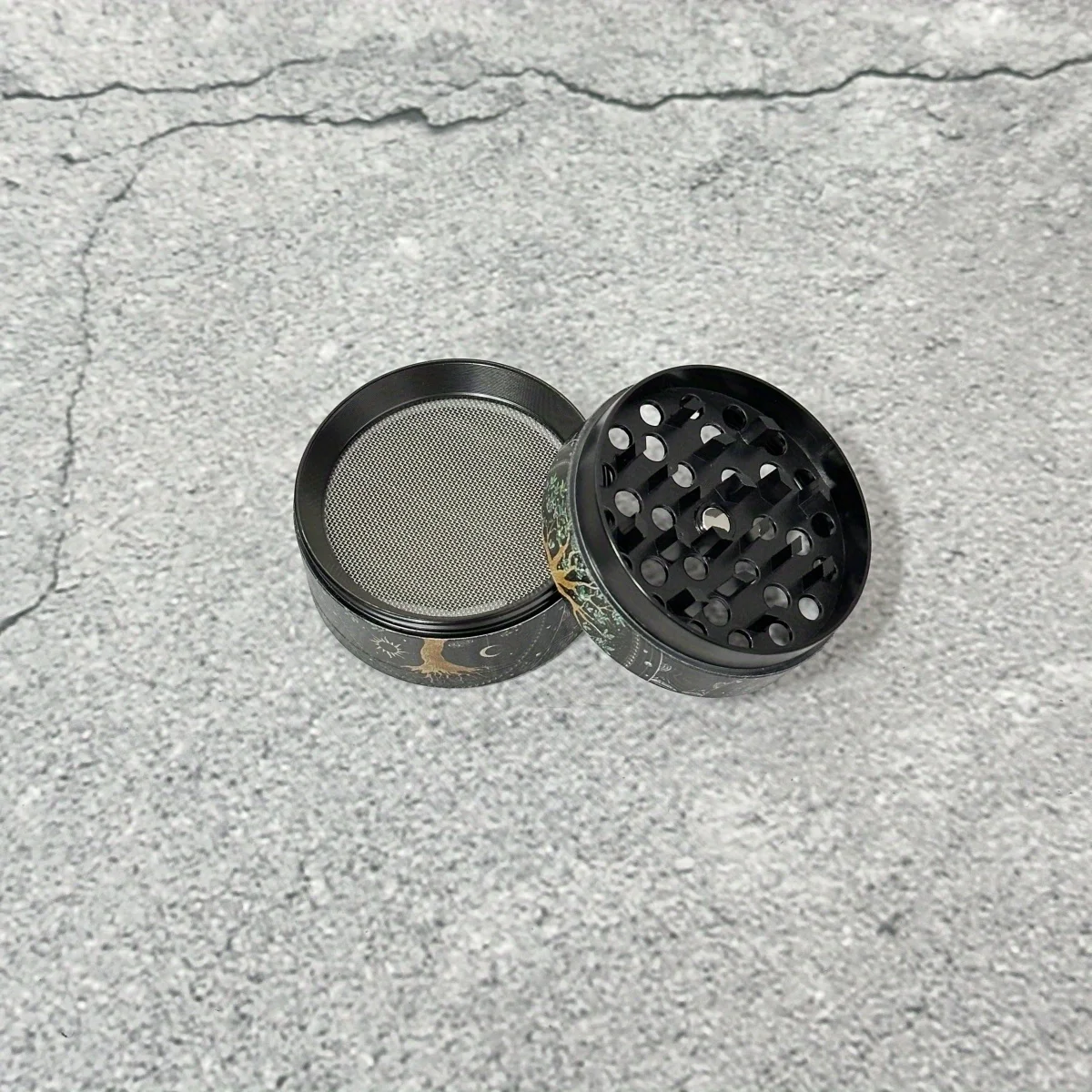 1.6/2/2.5inch Tree Life Metal Herb Grinder Mill Mortar 4-Layers Tobacco Vanilla Bud Grinder Grass Cigar Smoking Cigarette Tool