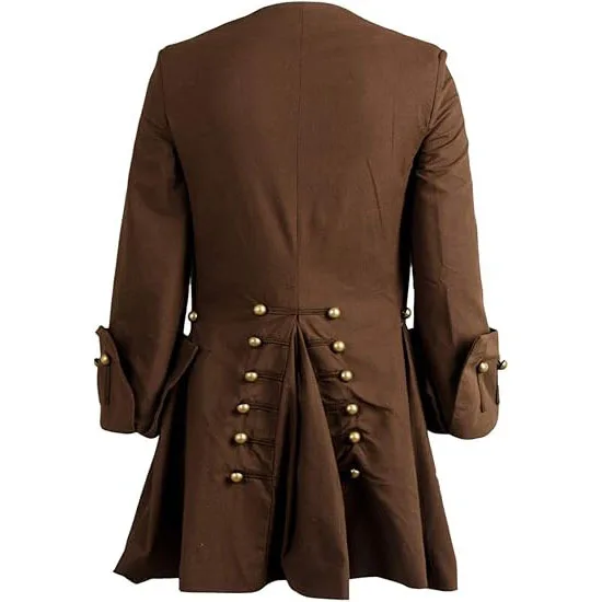 Pirates of the Caribbean Jack Cosplay Coat Medieval Renaissance Pirate Cosplay Jacket Viking Knight Halloween Cosplay Costume