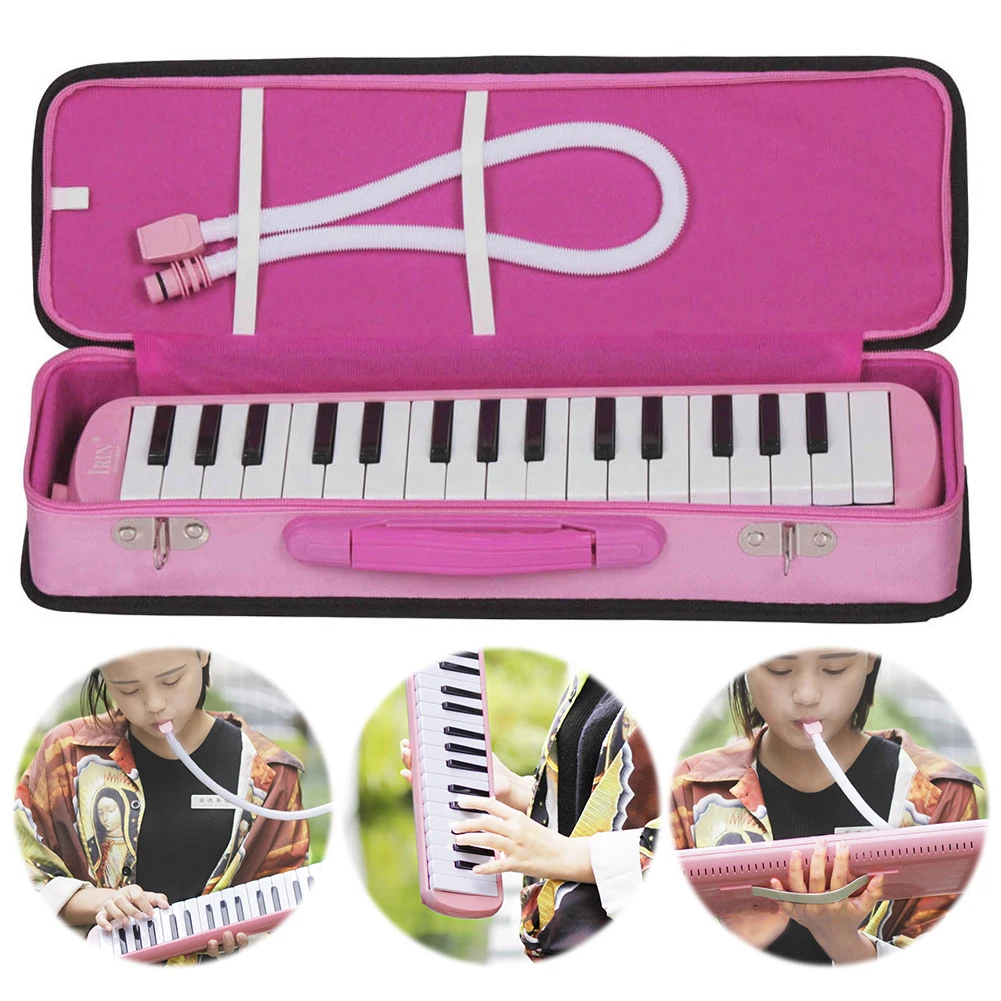 32 Keys Melodica with Mouthpiece Tube Piano Style Melodica Piano Mouth Organ Keyboard Instrument Musical Instrument Gift