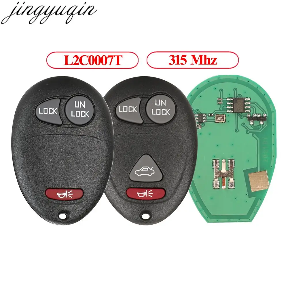 Jingyuqin Remote Control Original Car Key 315Mhz L2C0007T For Chevrolet Colorado Canyon H3 2006-2010 fit Buick Regal 3 Buttons