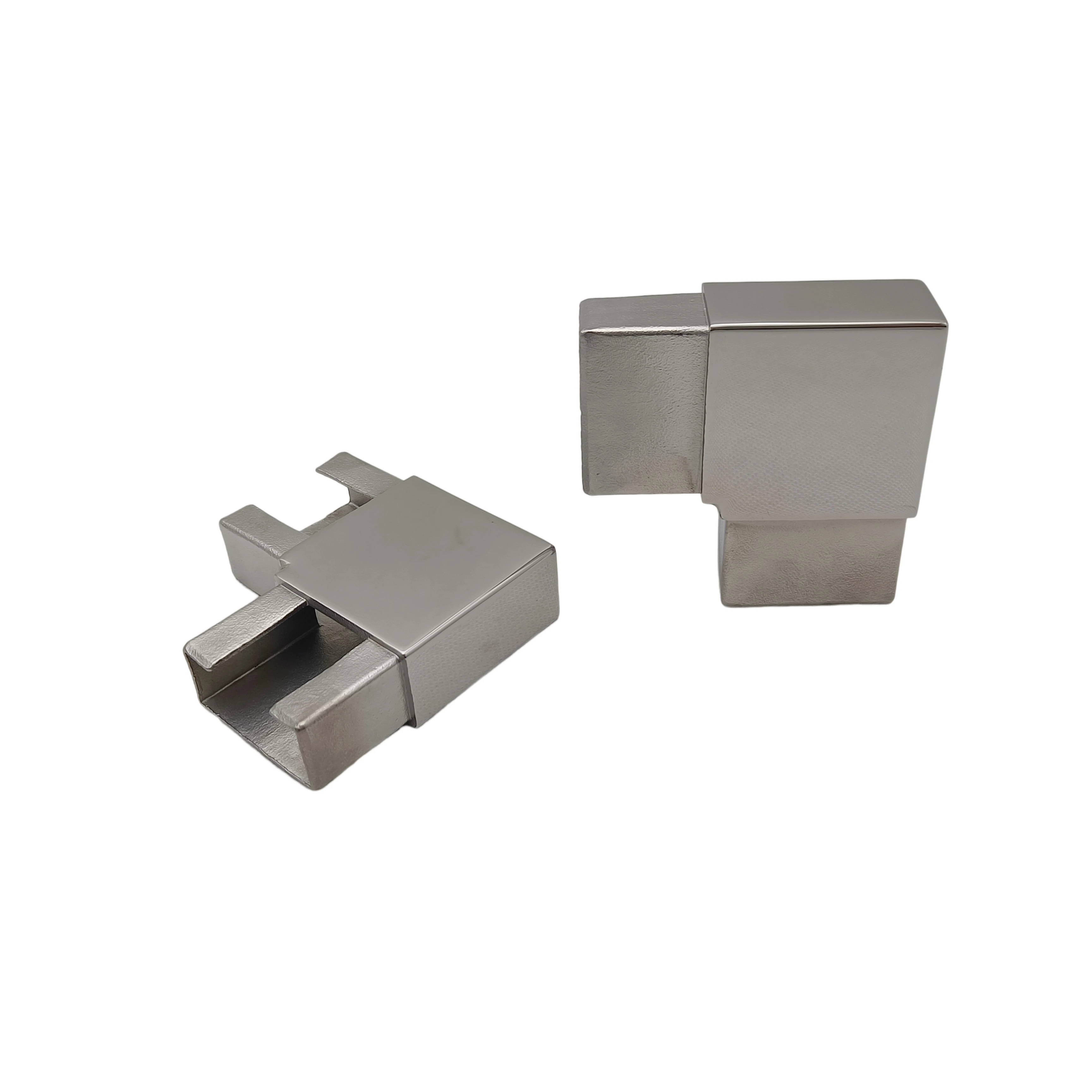 316 Stainless Steel Square Tube 90 Degree Connector Elbow Rectangular Handrail Tube Joint Stair Railing Fitting Balustrade