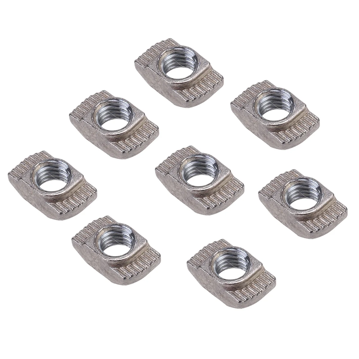 100Pcs Aluminum Profile T-Nut M5x10x6mm European Extrusions Slim Hammer Nut Suitable for 20x20mm T Slot System Durable Nickel
