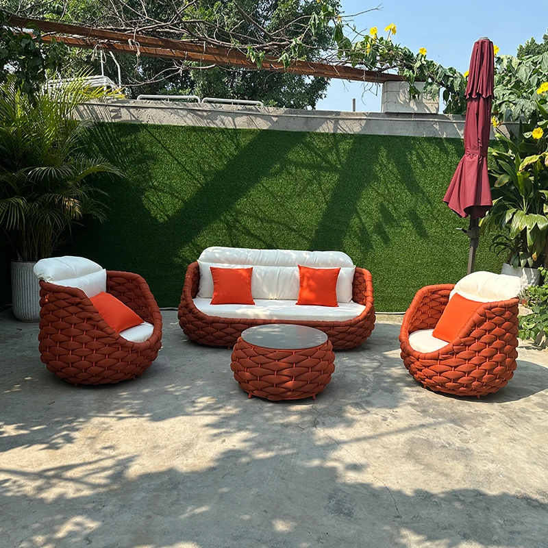 Juecheng Nordic Designed Woven - Rattan Lounge Set recension och pris