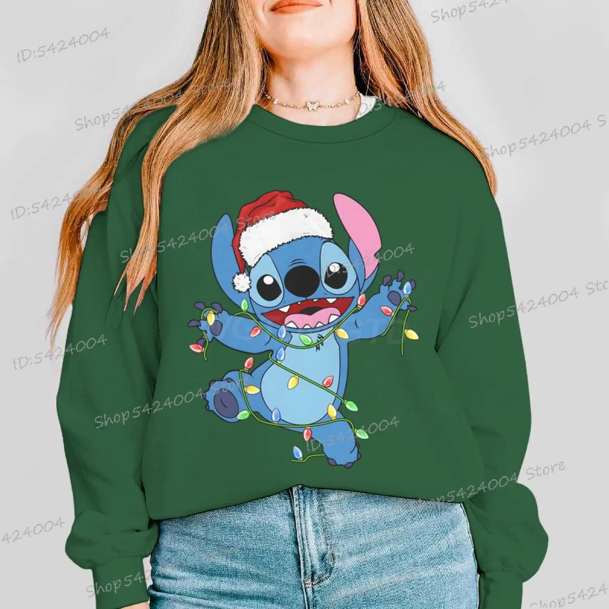 عيد الميلاد غرزة Crewneck البلوز الكرتون غرزة طويلة الأكمام Womem الرجال البلوز الخريف الشتاء بلوزات فضفاضة الصوف عادية