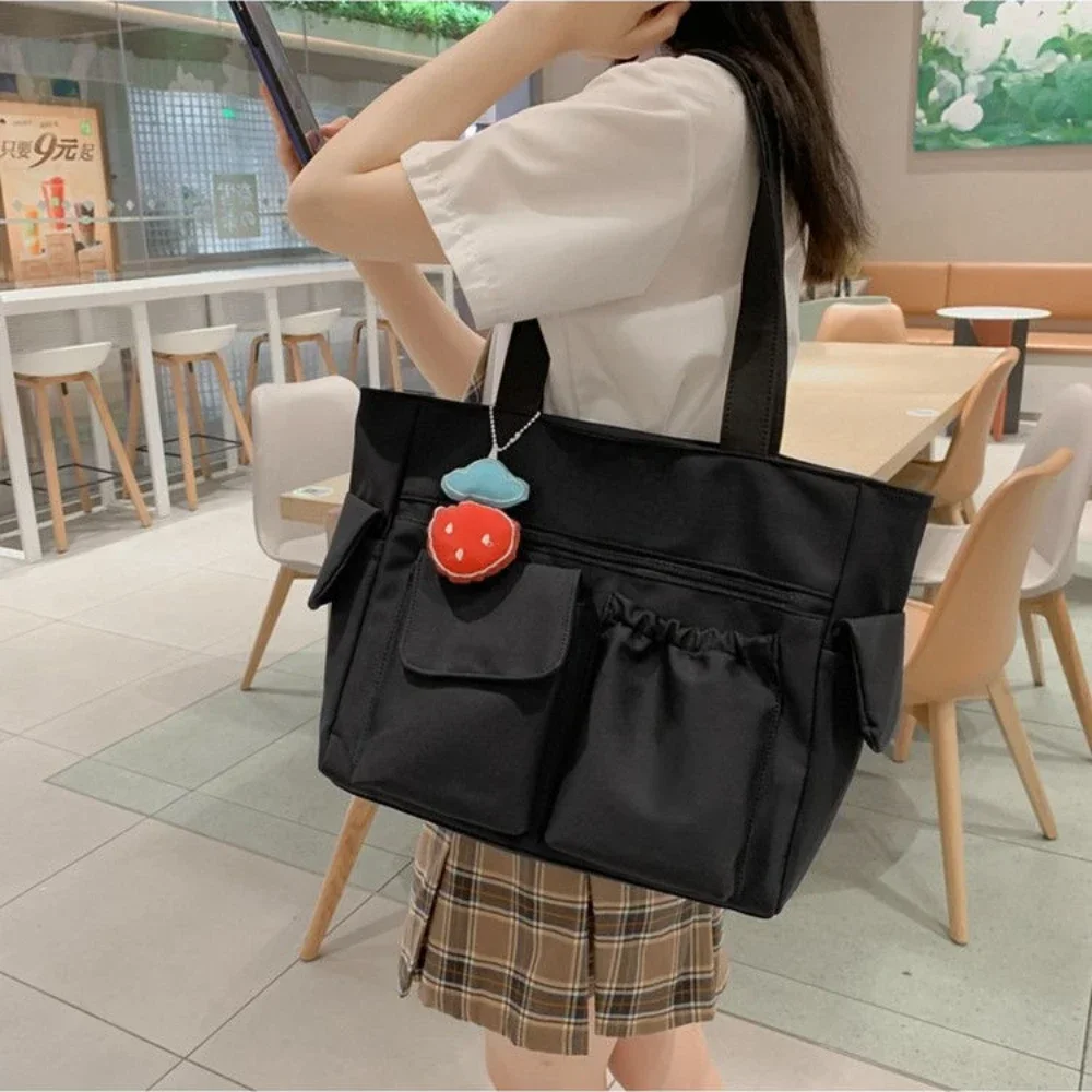 Bag Women Messenger Bag Preppy Student Book Bag Nylon Shoulder Bags Commuter Handbag Women