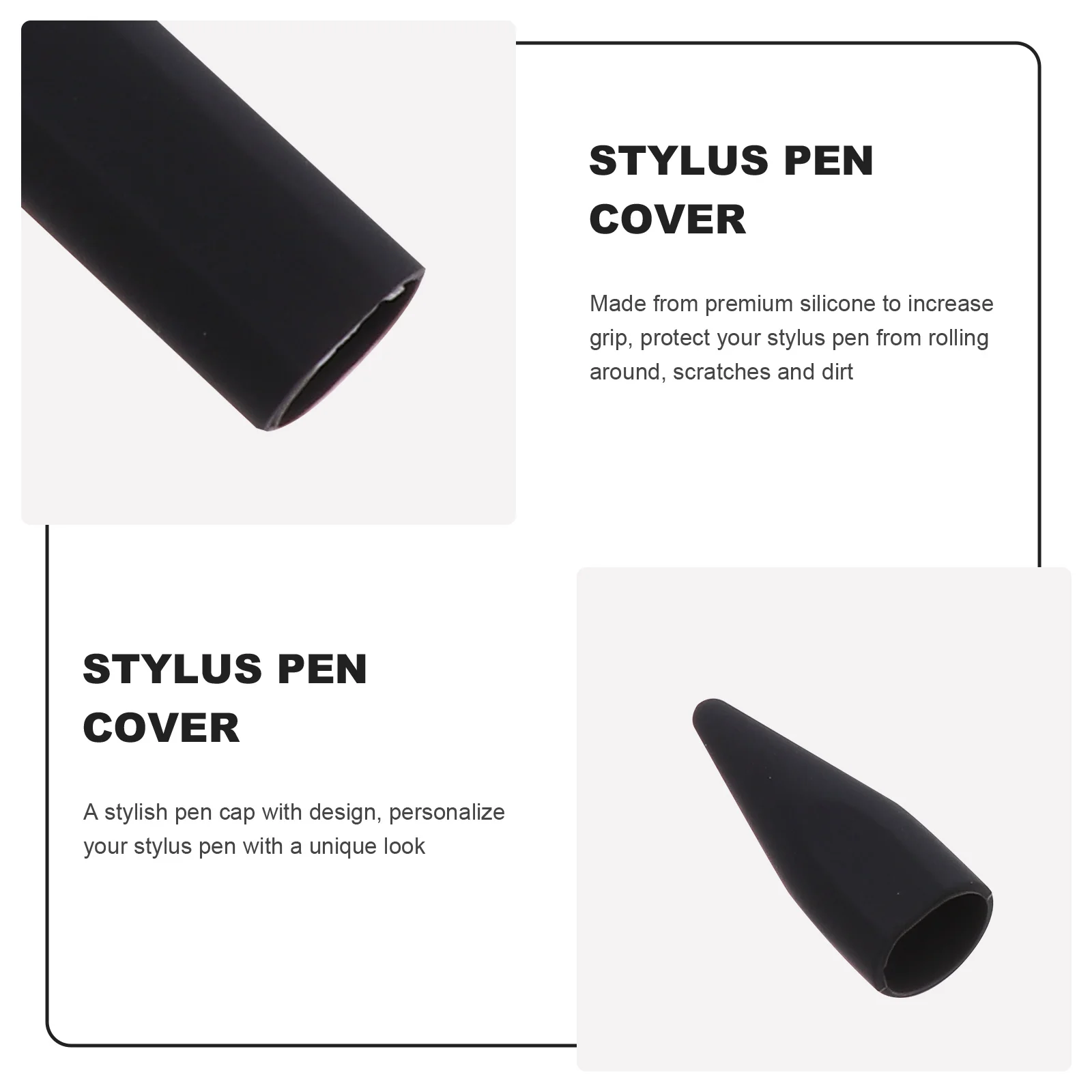 

Silicone Stylus Pen Cover for Pencil 2 Adjustable Placement Precise Size Smooth Touched Comfortable Anti Roll Scratch