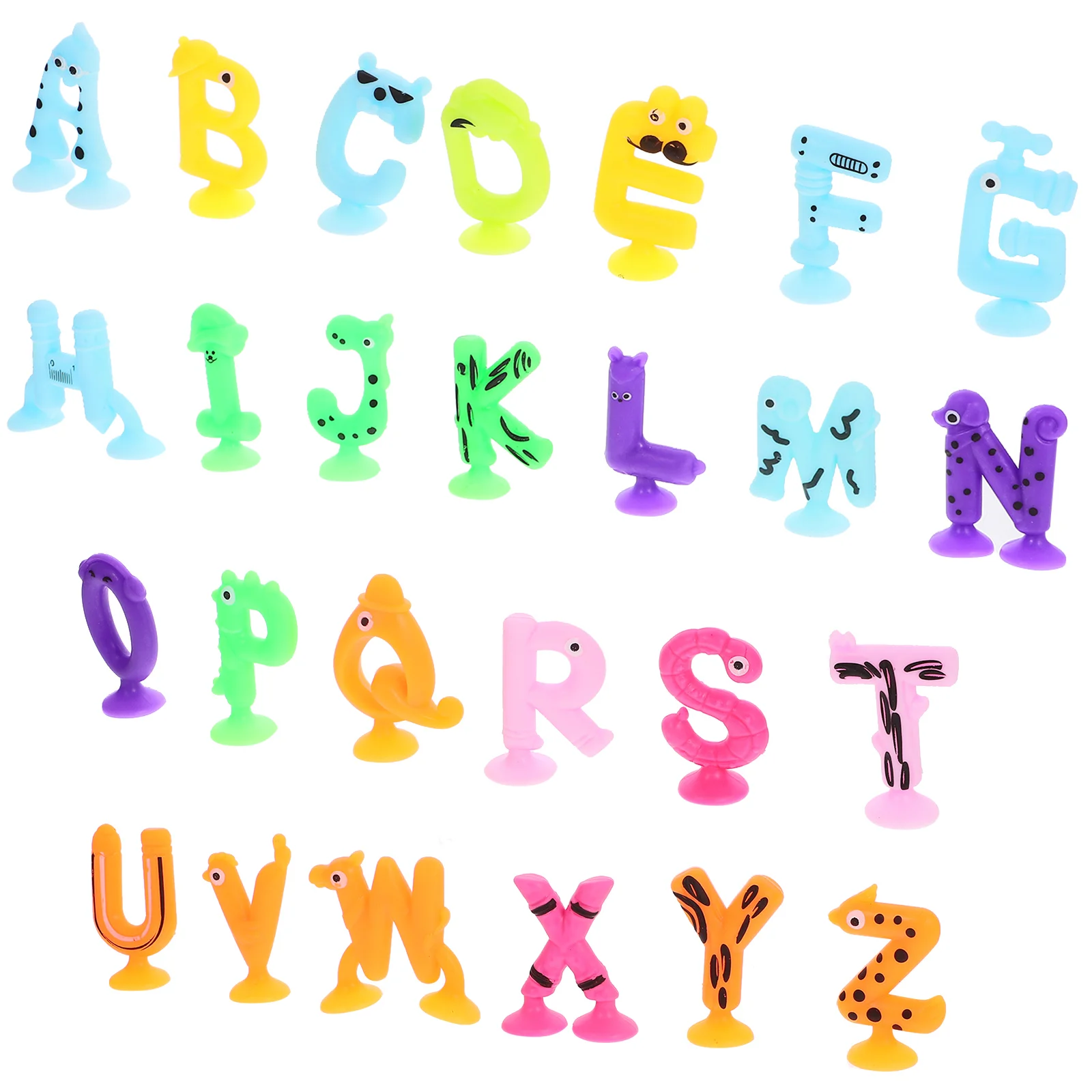 

26 Pcs Silicone Suction Alphabet Letter Toy Children Education Sucker Letters Learning Kids Toys