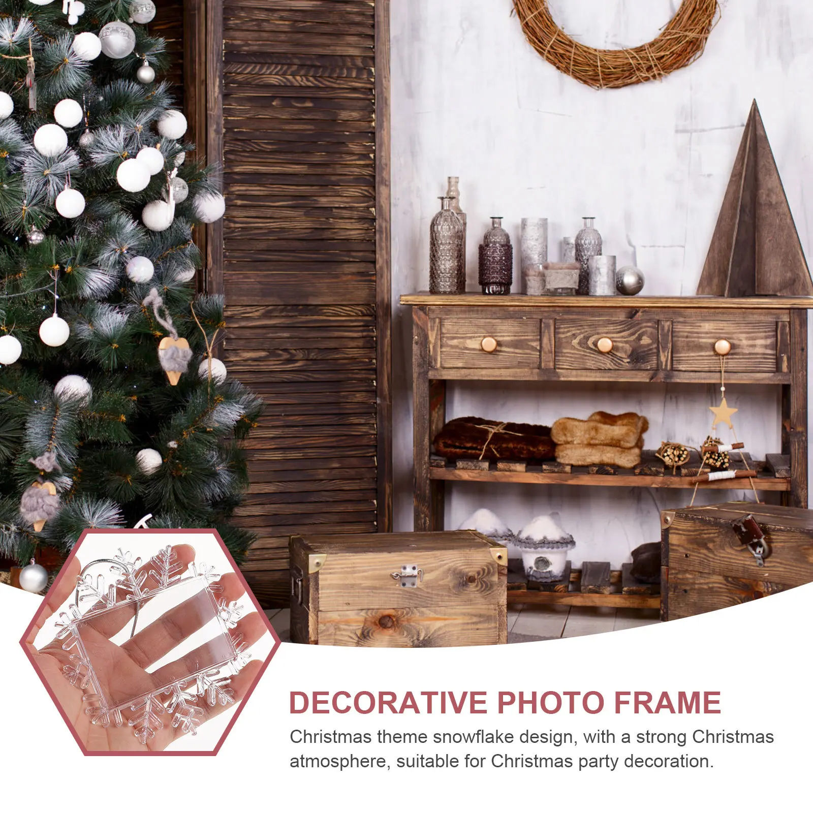 

Bauble Outdoor Christmas Decorations Holiday Picture Frame Transparent Photo Ornaments