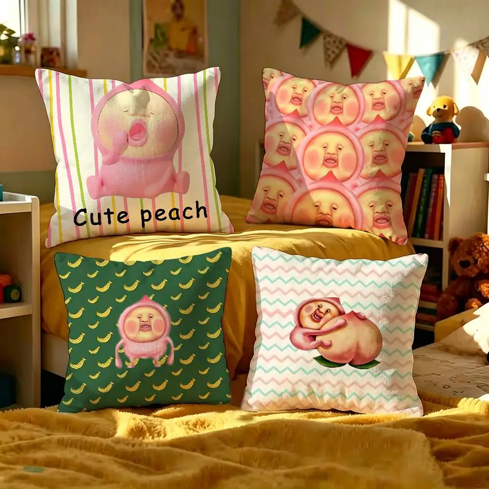 Cartoon K-Kobito Zukan Peach pillow cover sofa cushion cover home room decoration children gift
