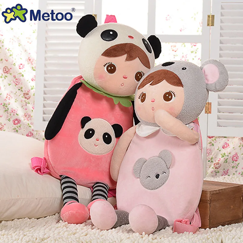 메투 어린이 플러시 백팩 귀여운 코알라 팬더 디자인 부드러운 유치원 가방 데이케어 가방 남아 여아 학생 백팩