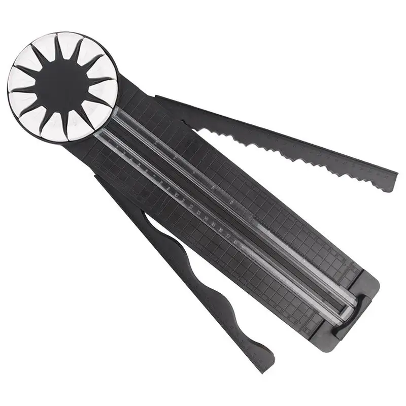 12in1 Rotary Paper Trimmer Multi Functional Cutting Tool With 12 Cutting Heads 360 Rotating Head Scrapbook Tool Measurements