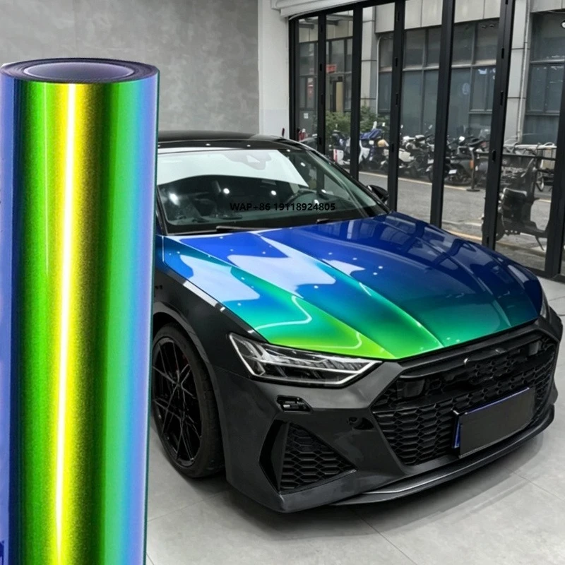 High Quality Super Chameleon TPU Green Gold Blue Color Changing Film Self Healing PPF Car Wrap Paint Protection Vinyl