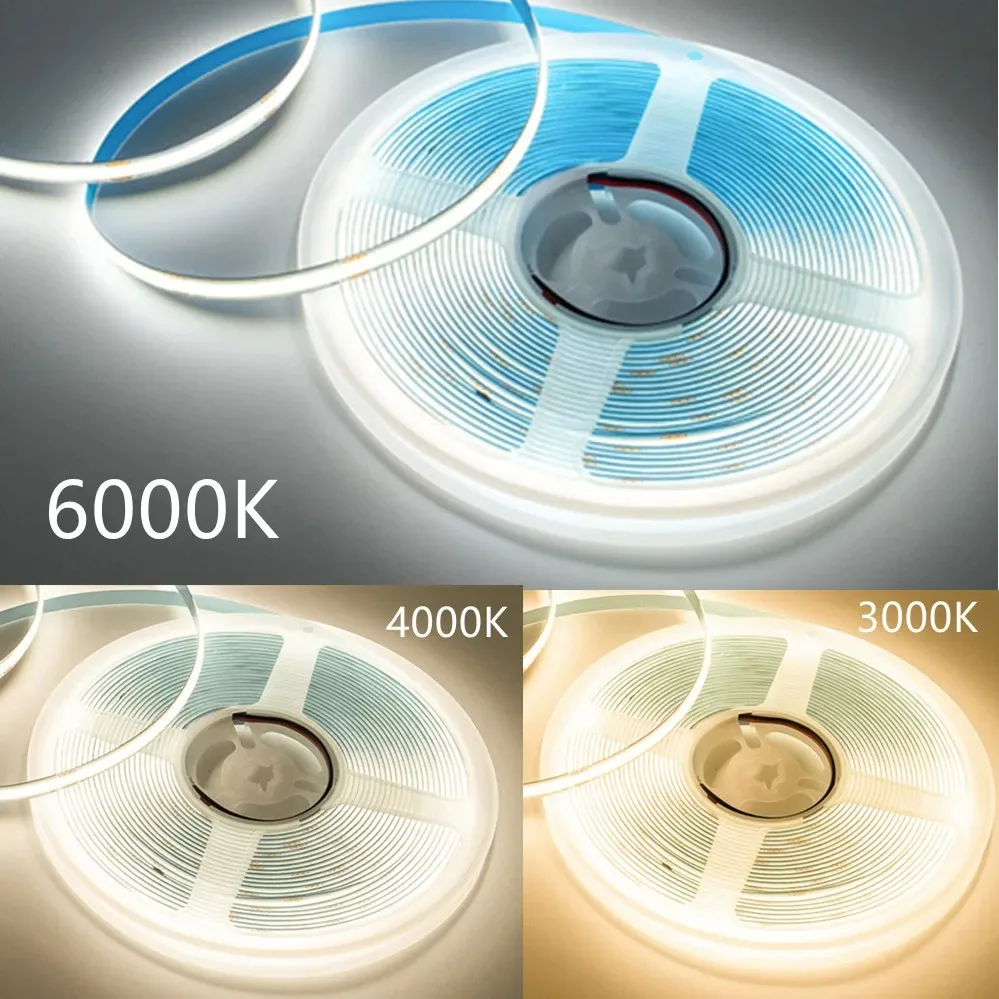 COB LED Strip Light 5V Dimmable USB Flexible LED Tape with ON OFF Switch 320LEDs High Density Linear Lighting Adhesive Tape