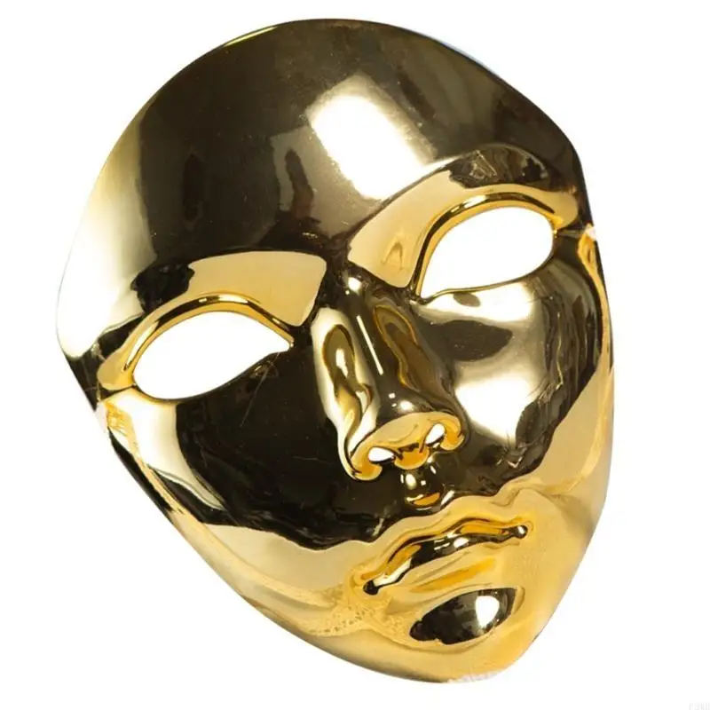 

Metallic Color Masquerade Mask Full Face Mask Halloween Mask For Women Men F3MD