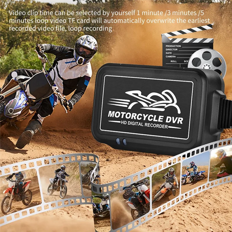 ATP226-1080P Dual Motorcycle Camera Waterdichte Rijden Recorder HD Nacht Video Recorder voor Motorcross Rijden