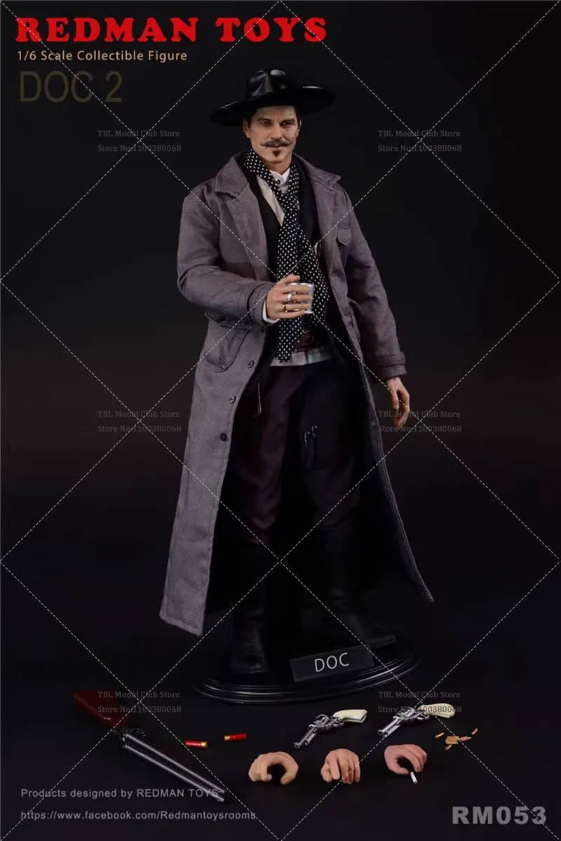 REDMAN TOYS RM052 RM053 1/6 Męski Żołnierz Klasyczny Zachodni Kowboj Film Grób Miasto Wódcy Pełny Zestaw 12'' Figurka Akcji Model Zabawki