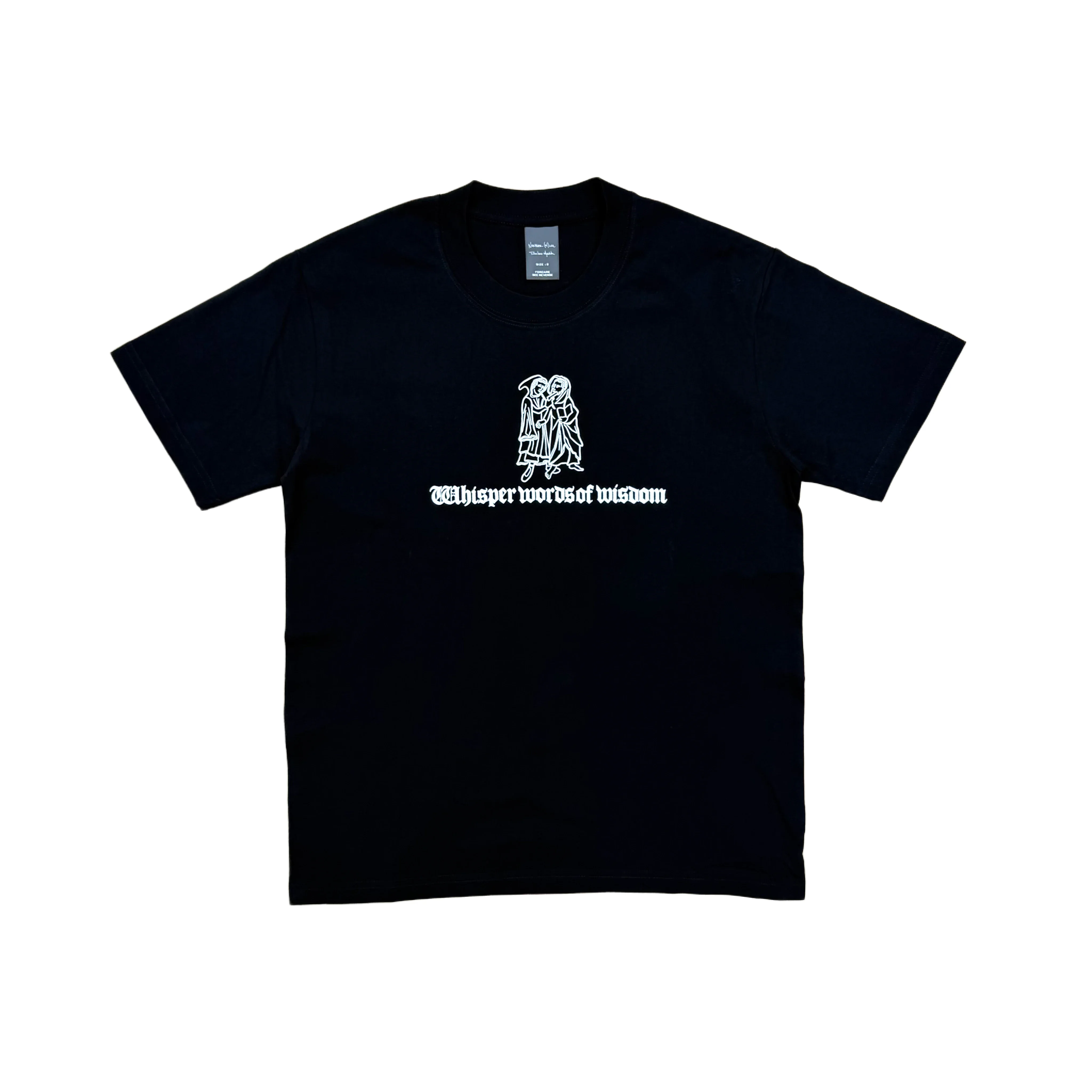 New Men Number Nine AW02 Whisper Words of Wisdom T Shirts T-Shirt Hip Hop Skateboard Street Cotton T-Shirts Tee Top Opium E160