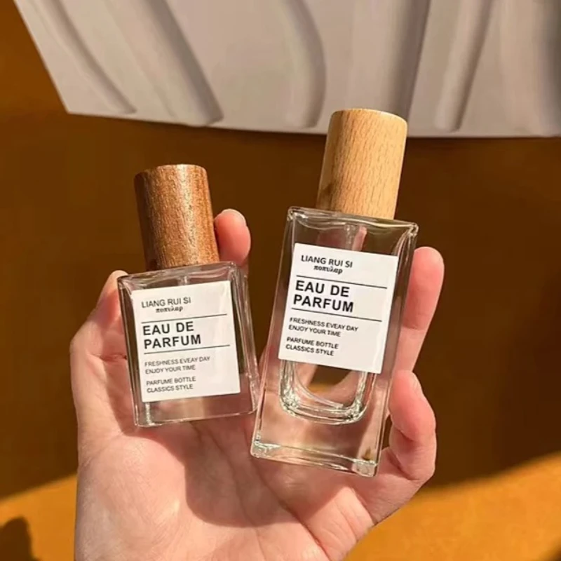 Portable Glass Spray Bottle Beech Lid Perfume Bottle Walnut Cover Empty Bottle Sample Vial Cosmetic Container Refillable Bottles