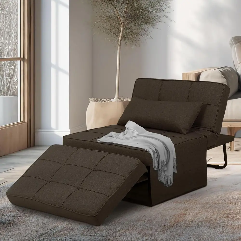 Convertible Soa Bed,4-in-1 Multi-unctional uton Chair Bed, olding & No Installation Soa Couch with Adjustable Backrest Recliner
