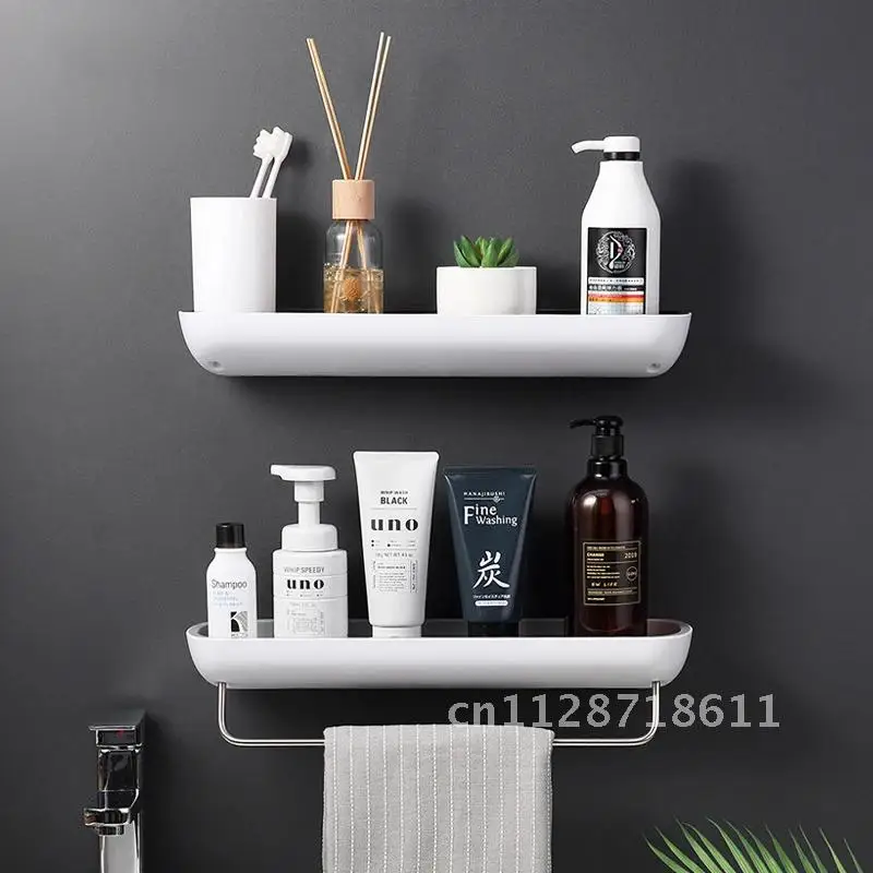 Bathroom Wall Mounted Organizer Shelf No Drill Storage Rack for Home Shampoo Shower Spices Holder Accessories Storage Rack