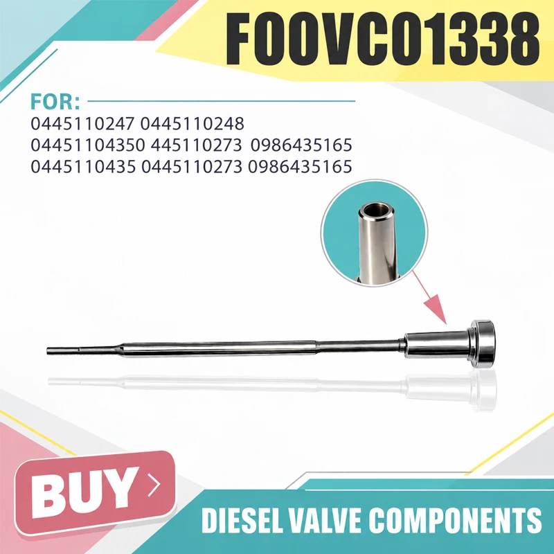F00VC01338 Common Rail Injector Control Valve Assembly Is Compatible With 0445110248 0445110273 0445110247 0445110435 LI0942