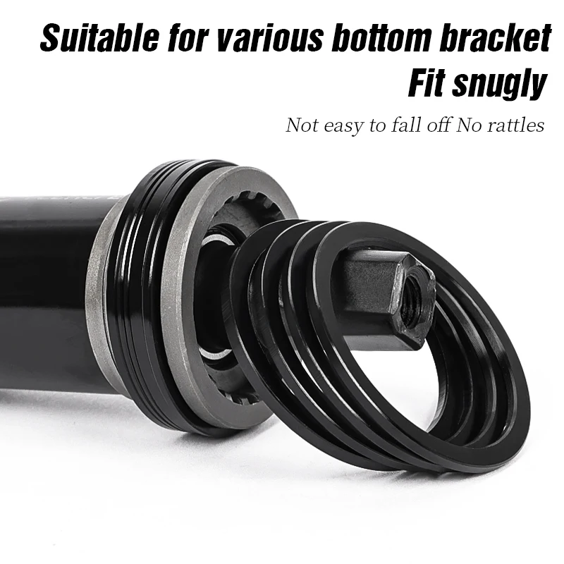 LEBYCLE Bike Bottom Bracket Washer Aluminum Alloy Bike Crankset Washer Bike Crank Cover Chain Wheel Spacers Adjuster Accessory