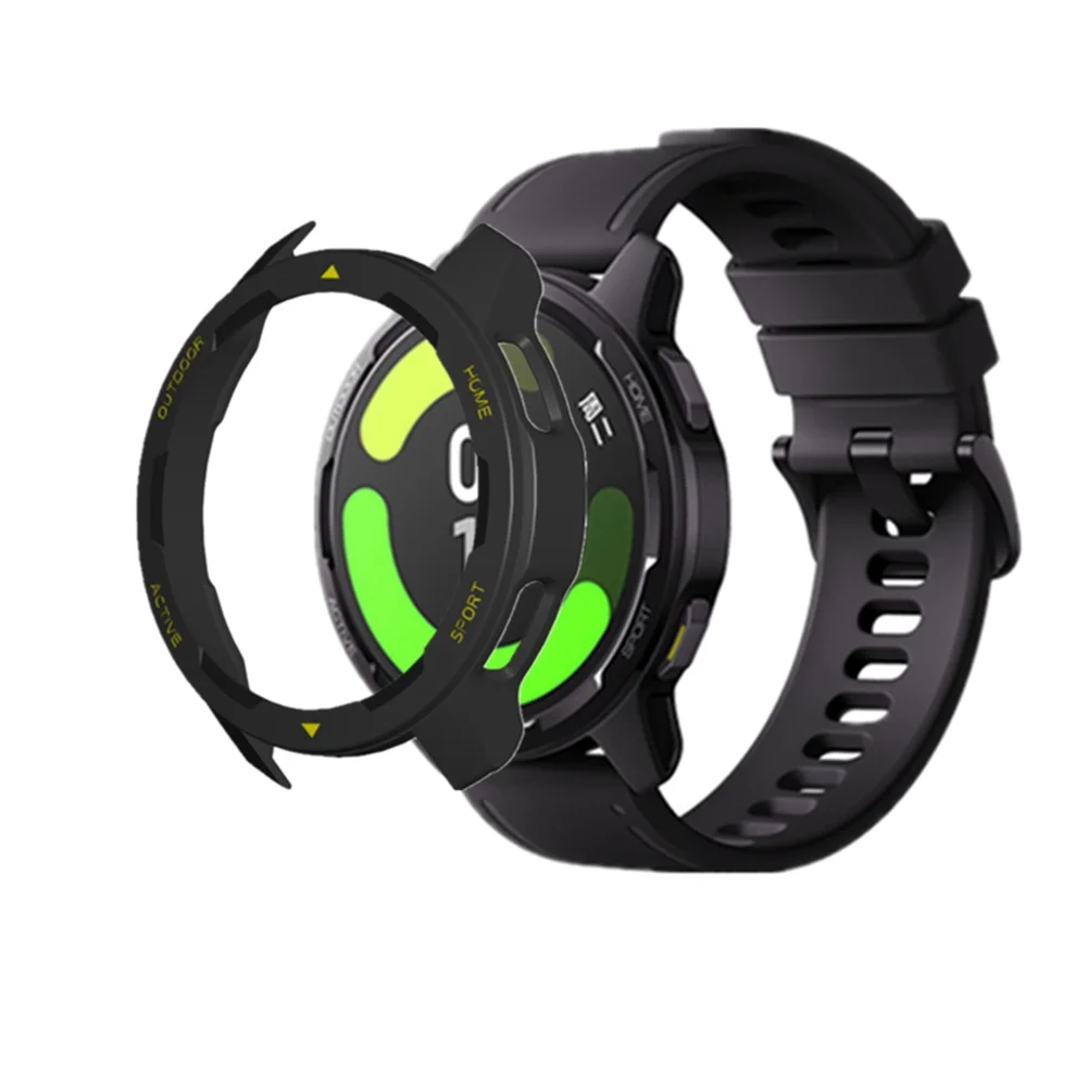 For Xiaomi Watch S1 Active Watch Case Hollow PC Protective Shell For Xiaomi Watch Color 2 Protection Cover Double Colors