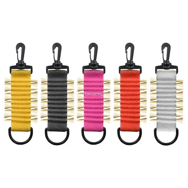 Golfing Tees Holder With Keychain Hook for Golfing Glove Self Adhesive Golfing Tees Carrying Holder Hold 10 Golfing Tees