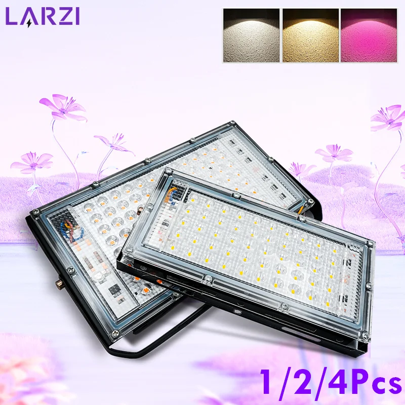 

LED Grow Light Full Spectrum AC 220V 240V 50W 100W Phyto Lamp High Brightness Indoor Growing Floodlight for All Stage Plants