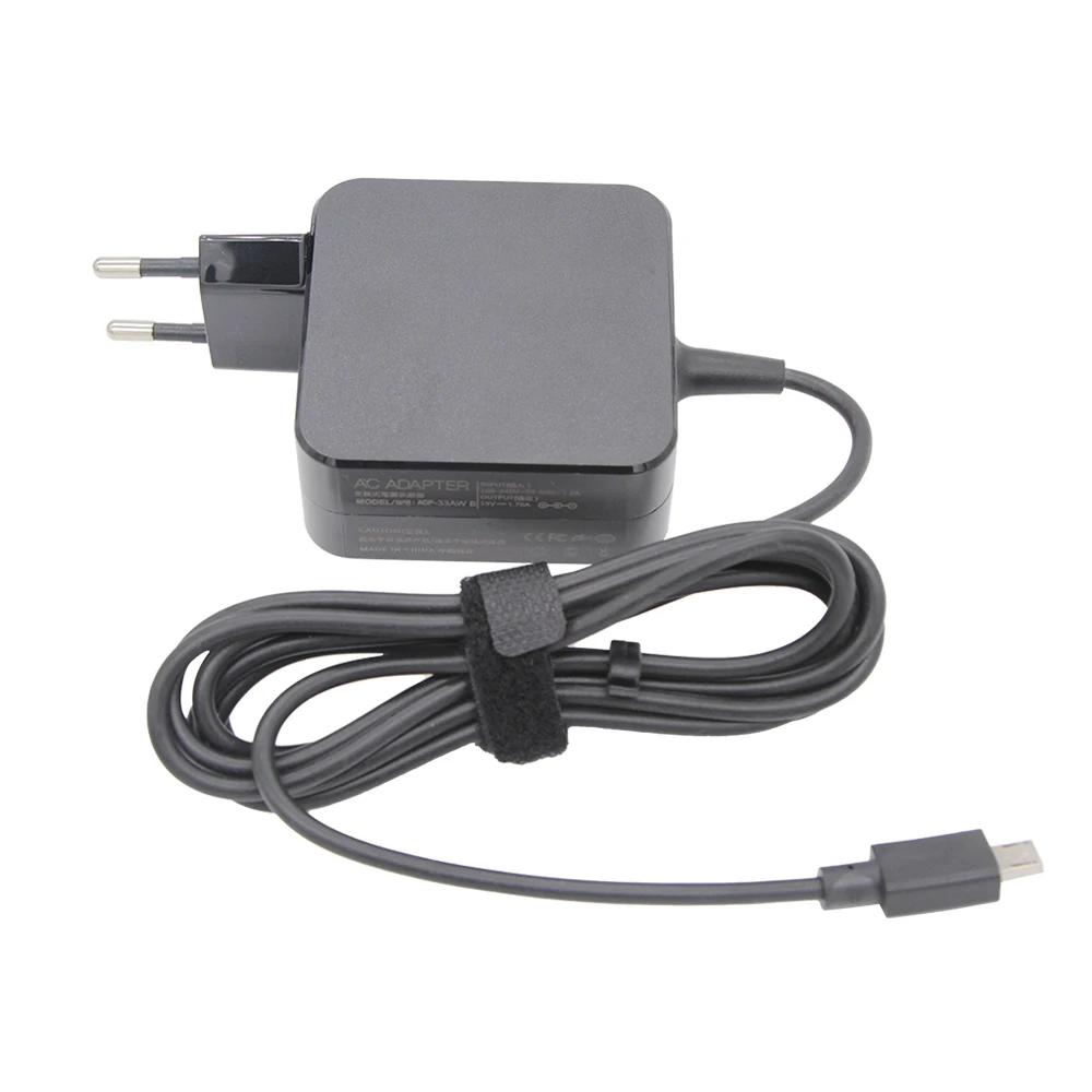 19V 1.75A 33W Micro-USB AC Laptop Adapter Power Charger For Asus Eeebook X205 X205T X205TA E202 E202SA E205SA EXA1206UH Netbook