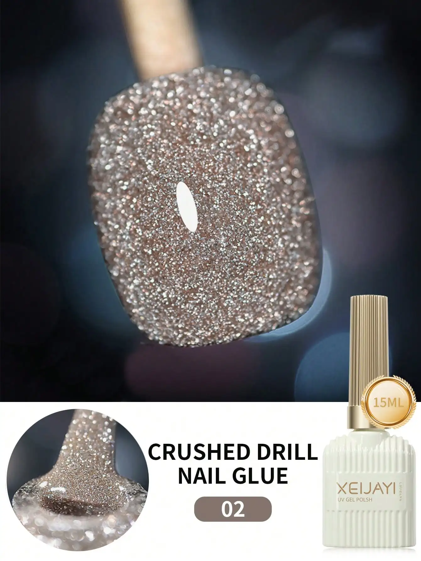 15 ml 12 kleuren reflecterende disco diamanten gel nagellak met de holografische glitter diamantcollectie gel nagellak