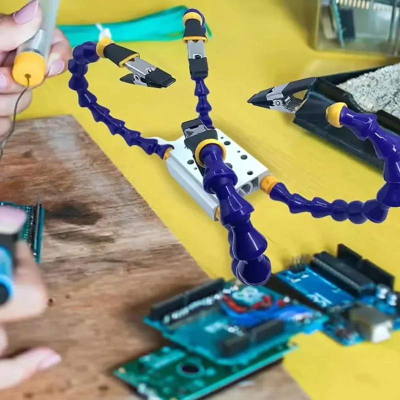 Multi Soldering Helping Hand Tool Table Clip Third Hand Soldering Stand Welding PCB Holder Flexible Arm