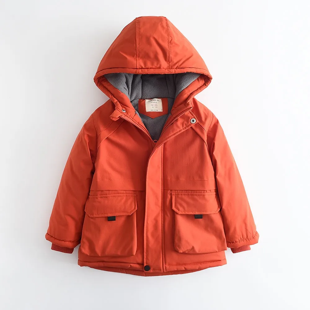 الأولاد الشتاء سترة قطن 2025 جديد للأطفال الشتاء كليب القطن وسادة مبطنة الأطفال الصغار ملابس قطنية دافئة مقنعين