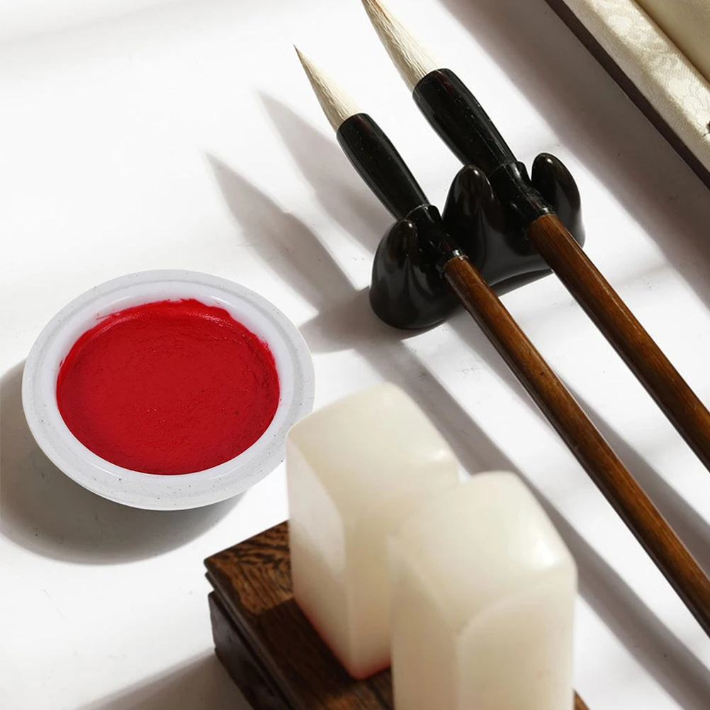 

Ceramic Ink Pad Box Durable Red Ink Paste for Chinese Calligraphy Painting Stamp Artistic Supplies Drawing Crafting Seal Inkpad
