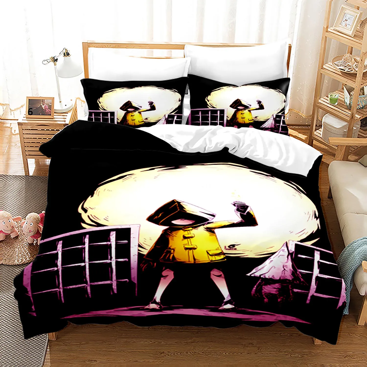 

Little Nightmares Bedding Set Single Twin Full Queen King Size Bed Set Adult Kid Bedroom Duvet Cover Sets 3D Anime Bed Sheet Set