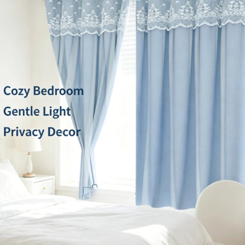 Lace Curtain Sheer Voile Panel With Floral Embroidery For Bedroom Living Room Window Treatment Elegant Home Decor Drape