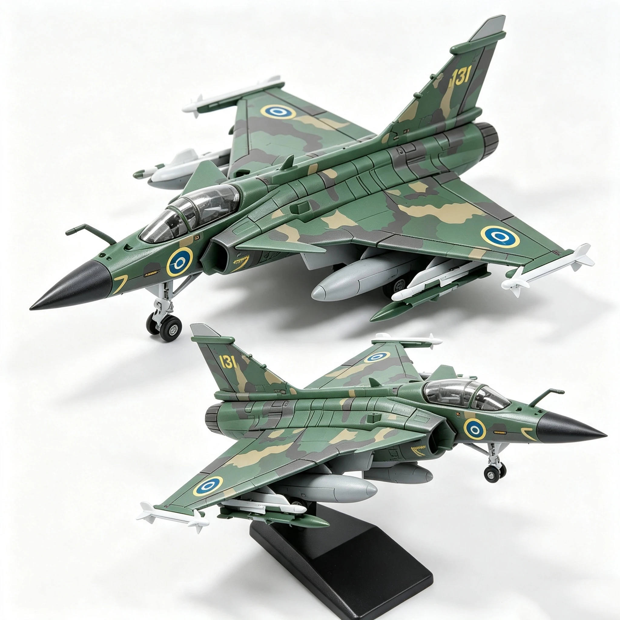 1:72 Scale JAS-39 Gripen Fighter Jet Model Kit, DIY Assembled Military Aircraft Toy, Detailed Replica for Collection Display Gif