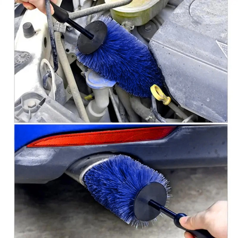 Blue Detailing Brushes for Car Ultra Soft Hair Rim Tire Brake Dust Cleaner Car Nook Crannies Brush