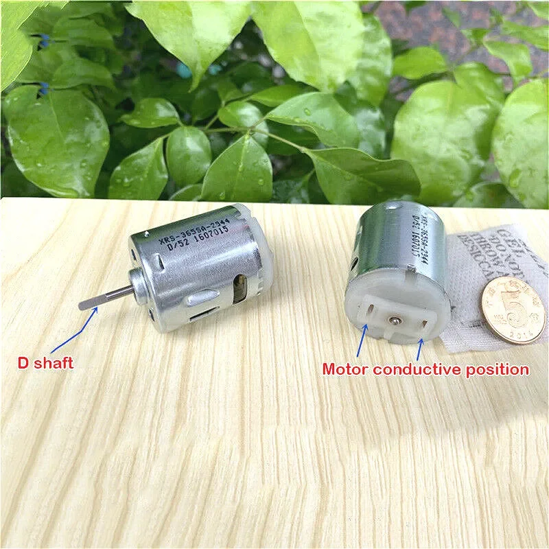 365 Motor Carbon-Brush-Motor High-Speed DC6V-12V 11600-235000rpm for DIY-Models Water-Gun D-type Shaft Plug-in Conductive