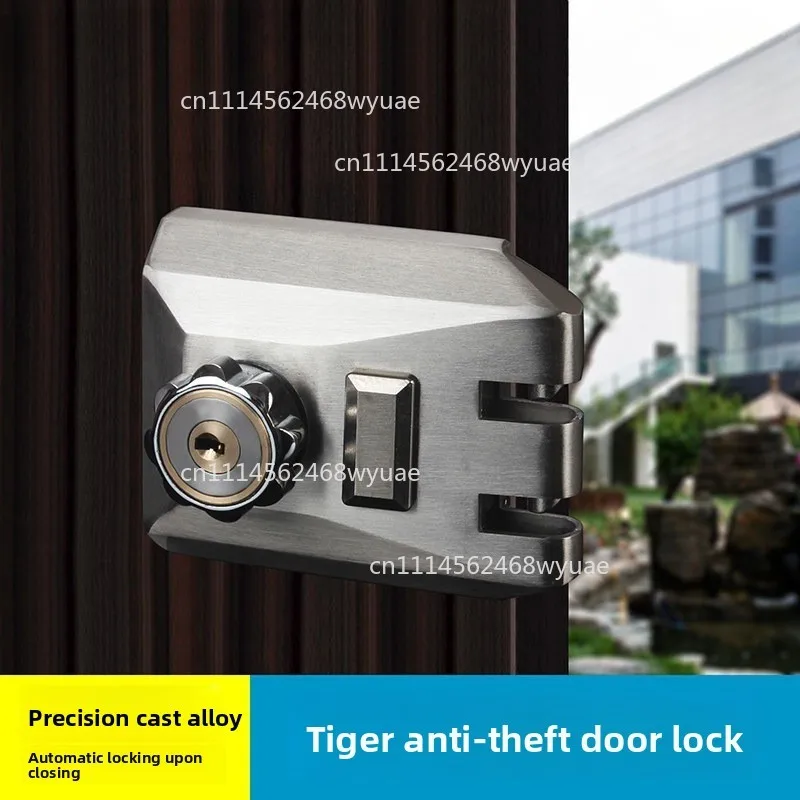 Stainless Steel Old Style Security Door Lock for Iron Wood Sliding Gate Automatic Latch Exterior Lock Locks