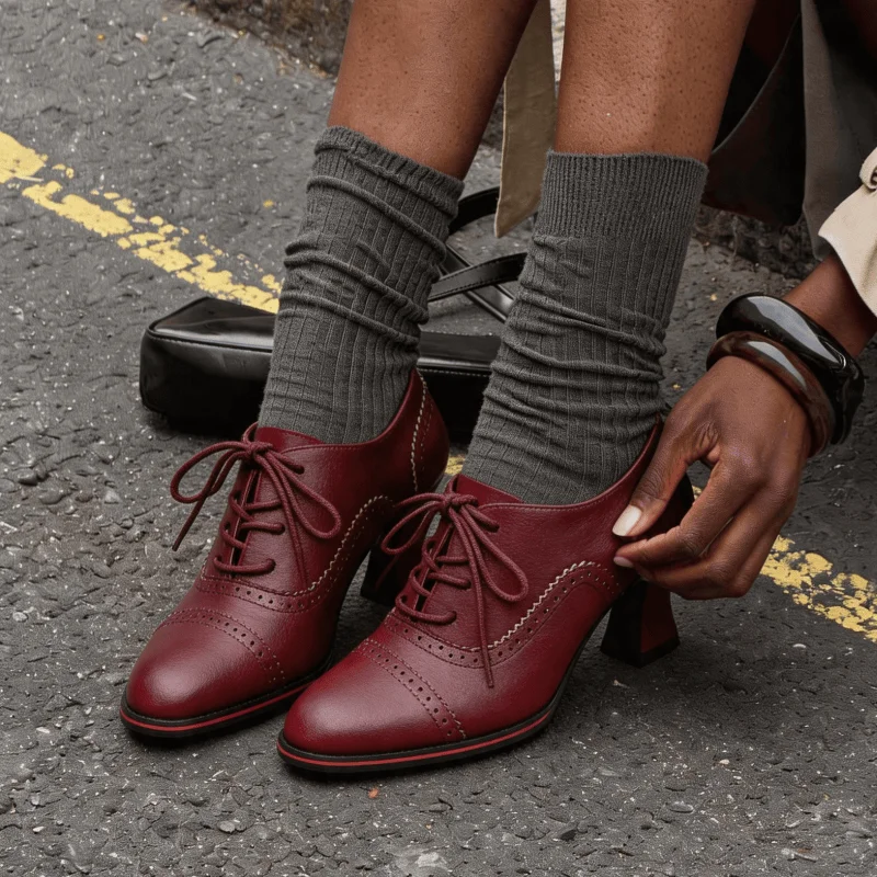 Kadın Suni Deri Brogue Oxford  - For Leather Work incelemesi ve fiyatı
