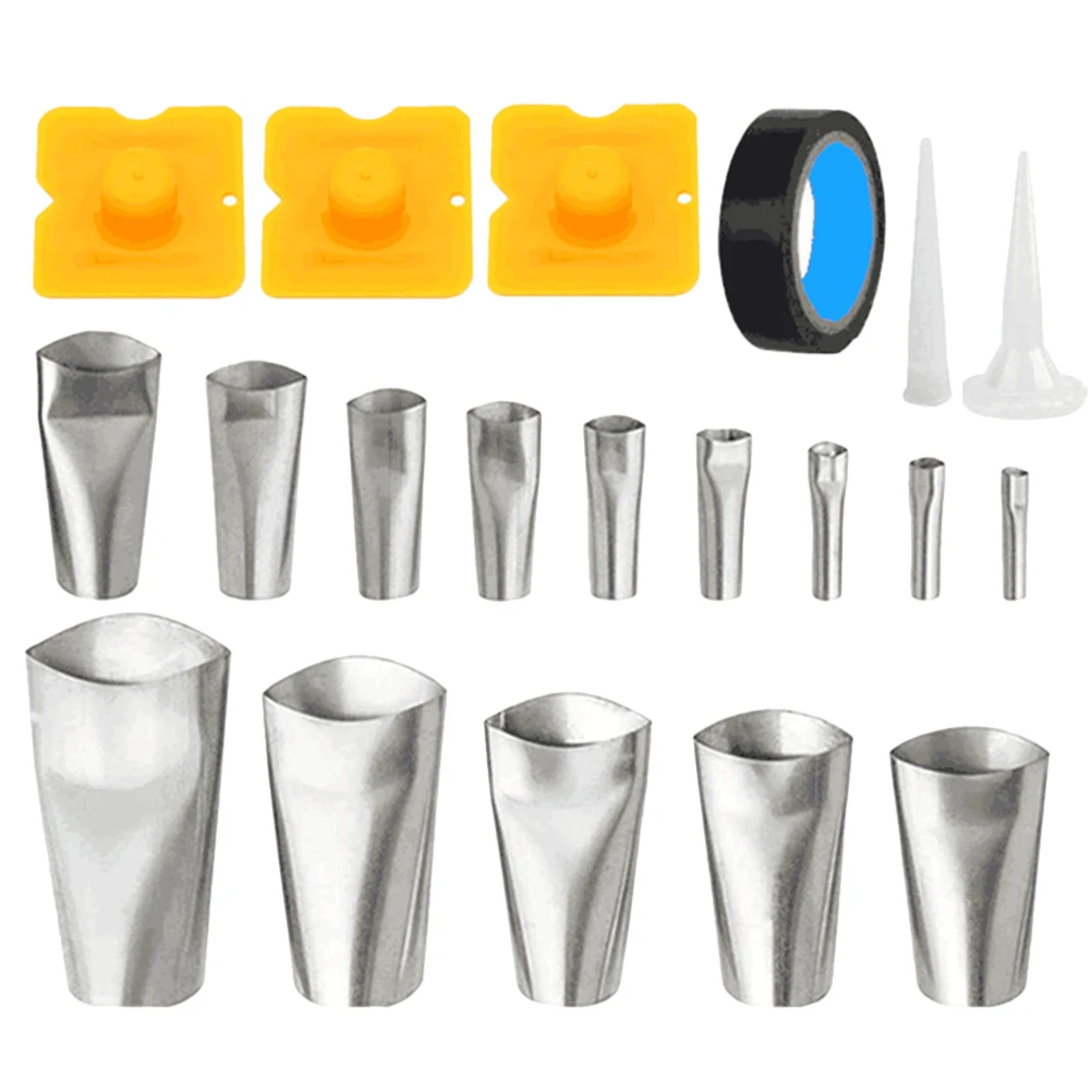 

20Pcs Stainless Steel Caulking Nozzle Kit Handy Filling Sealing Nozzle Efficient Caulk Applicator Glue Gadget Glue Tool