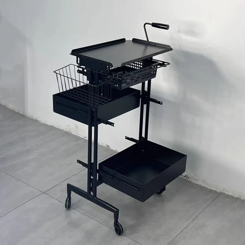 Stainless steel beauty salon haircut hair folding, perm and dye cart