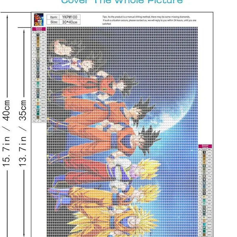 1 unidad 5D DIY Dragon Ball Z Goku Evolution Kit de pintura de diamante, arte bordado de diamantes de imitación de cristal redondo de taladro completo, personajes de Anime