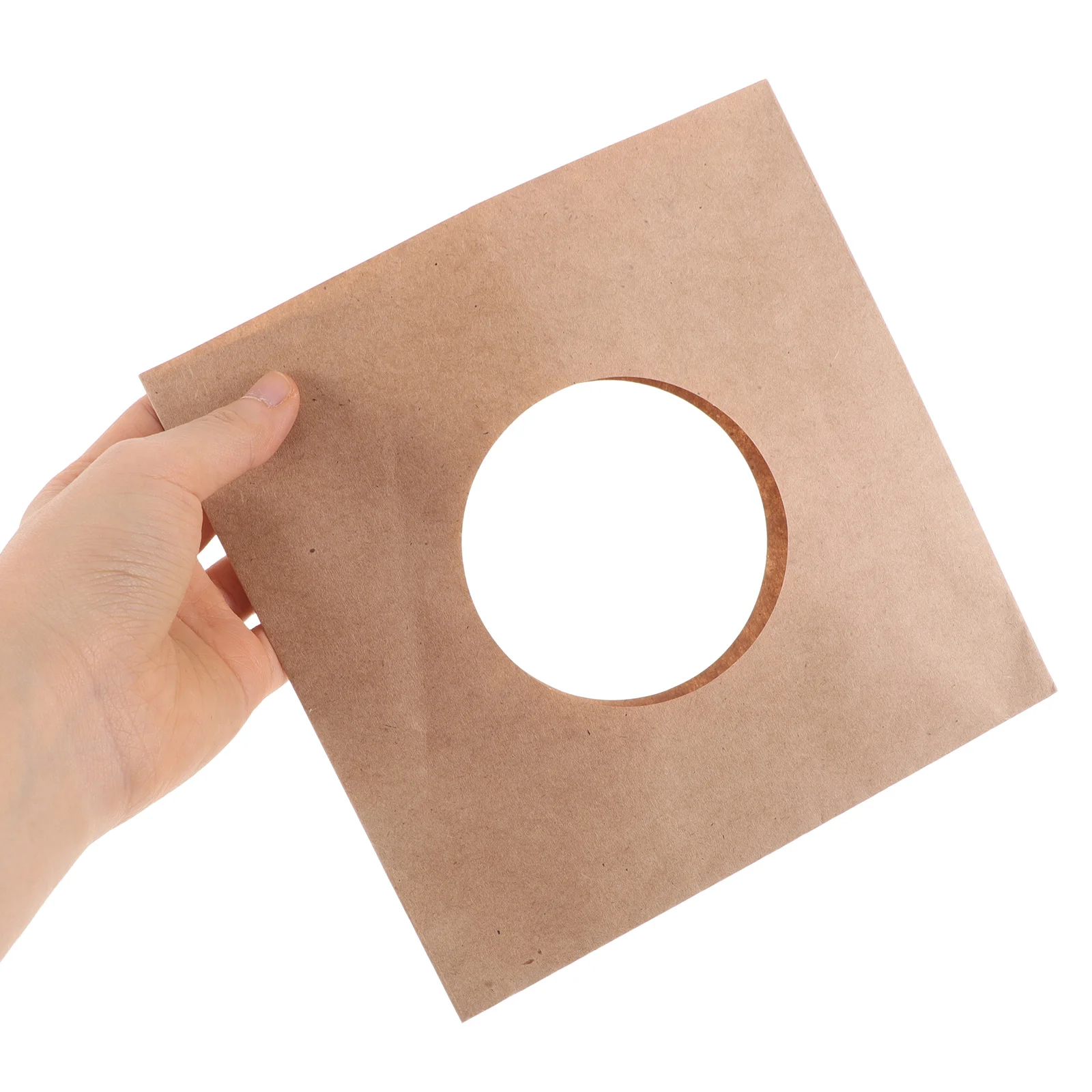 

10 pcs Kraft Paper Record Inner Sleeves 7 Inch Vinyl Storage Protector Ventilation Hole Right Angle Design For Vinyl Records
